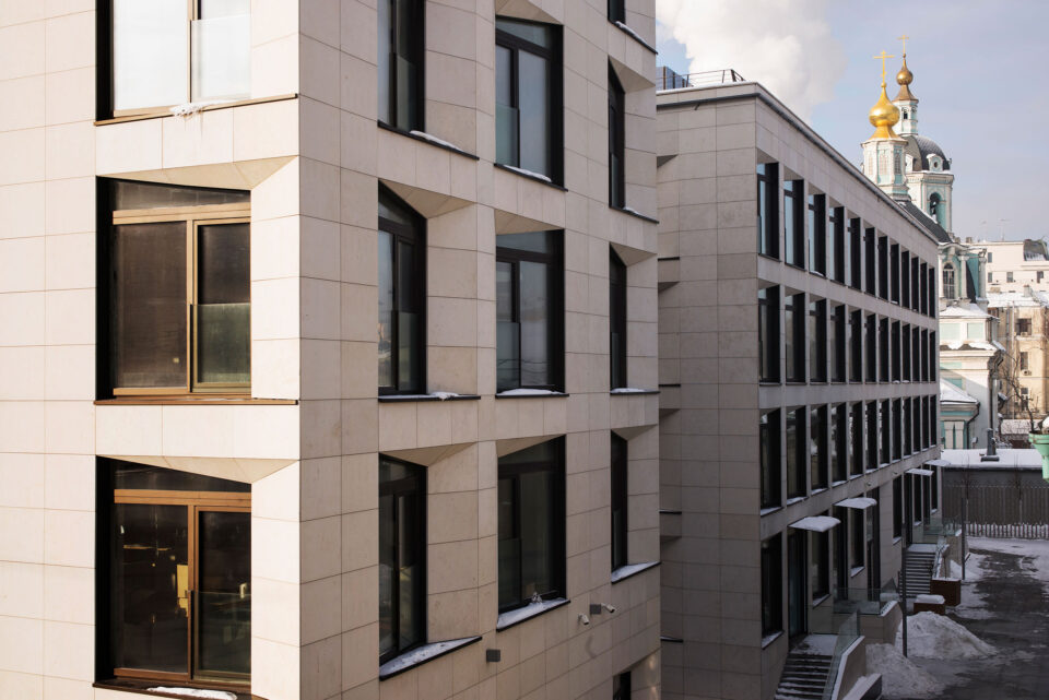 Wohnblöcke im Zentrum von Moskau