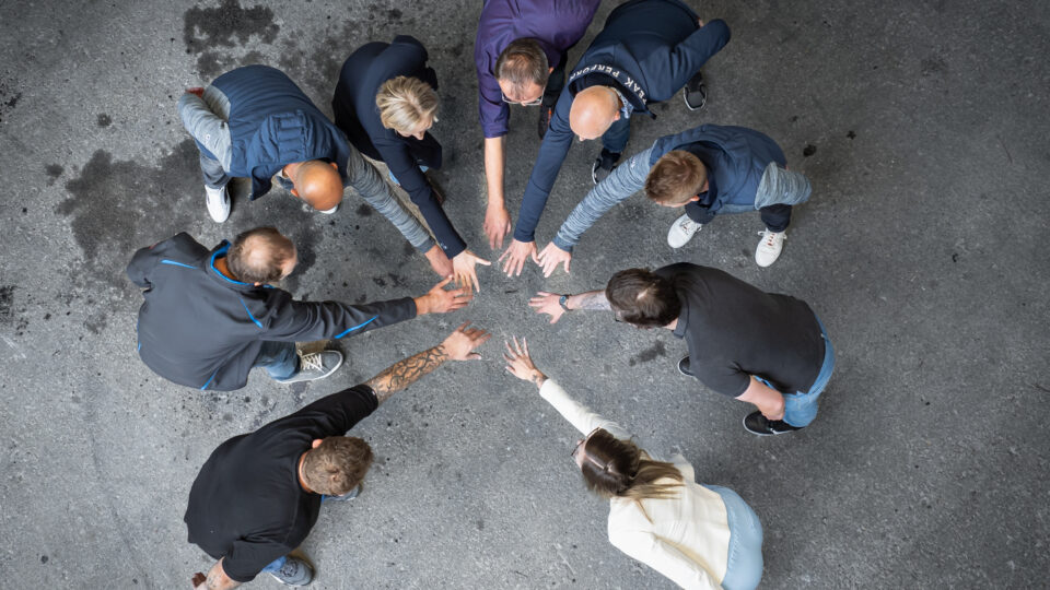 The GIG team is pleased with a successful façade test.