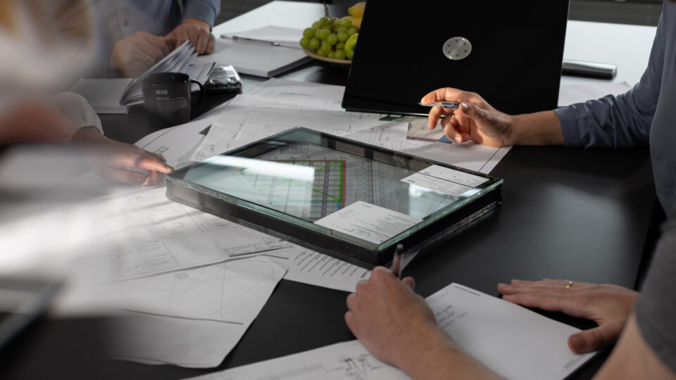 The façade samples will be discussed in the team meeting and selected after careful review.